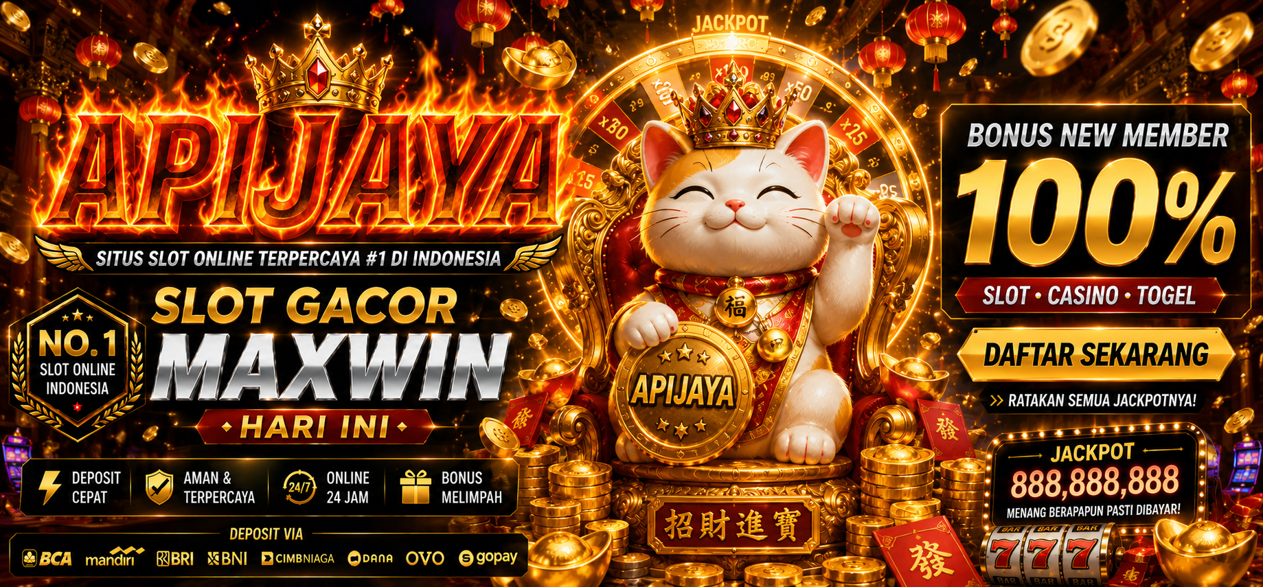APIJAYA Bonus New Member 100%